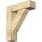 Ekena Millwork Traditional Block Rough Sawn Bracket w/ Offset Brace, Douglas Fir, 8"W x 28"D x 32"H BKT0806X28X32TRA05RDF - alternate 1